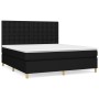 Cama box spring con colchón tela negro 160x200 cm de , Camas y somieres - Ref: Foro24-3142667, Precio: 549,63 €, Descuento: %