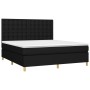 Cama box spring con colchón tela negro 160x200 cm de , Camas y somieres - Ref: Foro24-3142667, Precio: 549,63 €, Descuento: %