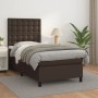 Box spring bed with brown synthetic leather mattress 90x200 cm by , Beds and slatted bases - Ref: Foro24-3142824, Price: 378,...