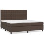 Cama box spring con colchón cuero sintético marrón 200x200 cm de , Camas y somieres - Ref: Foro24-3142866, Precio: 735,85 €, ...