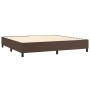 Cama box spring con colchón cuero sintético marrón 200x200 cm de , Camas y somieres - Ref: Foro24-3142866, Precio: 735,85 €, ...