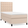 Cama box spring con colchón cuero sintético capuchino 90x200 cm de , Camas y somieres - Ref: Foro24-3142826, Precio: 377,34 €...