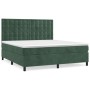 Cama box spring con colchón terciopelo verde oscuro 180x200 cm de , Camas y somieres - Ref: Foro24-3143280, Precio: 642,89 €,...