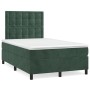 Cama box spring con colchón terciopelo verde oscuro 120x200 cm de , Camas y somieres - Ref: Foro24-3143256, Precio: 447,02 €,...