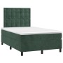 Cama box spring con colchón terciopelo verde oscuro 120x200 cm de , Camas y somieres - Ref: Foro24-3143256, Precio: 447,02 €,...