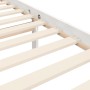 Estructura de cama con cabecero madera maciza blanco de , Camas y somieres - Ref: Foro24-3194602, Precio: 105,99 €, Descuento: %