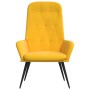 Sillón de relax de terciopelo amarillo mostaza de , Sillones - Ref: Foro24-341201, Precio: 110,73 €, Descuento: %