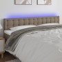 Cabecero con LED de tela gris taupe 200x5x78/88 cm de , Cabeceros y pies de cama - Ref: Foro24-3122072, Precio: 79,92 €, Desc...