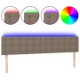 Cabecero con LED de tela gris taupe 200x5x78/88 cm de , Cabeceros y pies de cama - Ref: Foro24-3122072, Precio: 79,92 €, Desc...