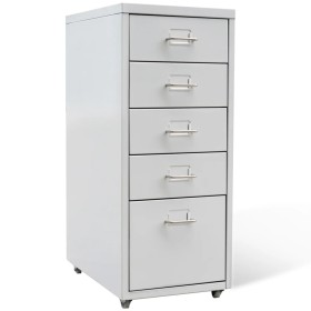 Aktenschrank 5 Schubladen grauer Stahl 68,5 cm von vidaXL, Aktenschränke - Ref: Foro24-20122, Preis: 137,99 €, Rabatt: %