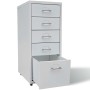 Armario archivador 5 cajones acero gris 68,5 cm de vidaXL, Armarios archivadores - Ref: Foro24-20122, Precio: 137,87 €, Descu...