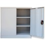 Büroschrank 2 Türen 90 cm grauer Stahl von vidaXL, Aktenschränke - Ref: Foro24-20114, Preis: 204,30 €, Rabatt: %