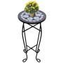 Mesa auxiliar para plantas mosaico negro y blanco de , Soportes para macetas - Ref: Foro24-41129, Precio: 36,98 €, Descuento: %