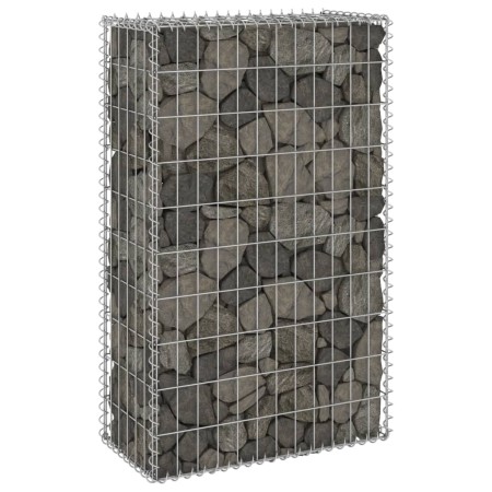 Gabion wall with galvanized steel covers 60x30x100 cm by , fence panels - Ref: Foro24-147811, Price: 52,53 €, Discount: %