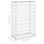 Gabion wall with galvanized steel covers 60x30x100 cm by , fence panels - Ref: Foro24-147811, Price: 52,53 €, Discount: %