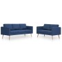 2-teilige Sofagarnitur aus blauem Stoff von , Sofas - Ref: Foro24-276853, Preis: 646,70 €, Rabatt: %