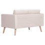 Conjunto de sofás 2 piezas tela color crema de , Sofás - Ref: Foro24-276851, Precio: 639,82 €, Descuento: %