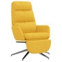 Sillón de relax con reposapiés de tela amarillo mostaza de , Sillones - Ref: Foro24-3097531, Precio: 139,11 €, Descuento: %