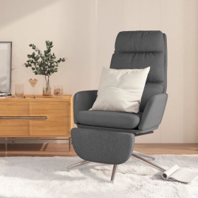 Sillón de relax con reposapiés de tela gris oscuro de , Sillones - Ref: Foro24-3097525, Precio: 147,99 €, Descuento: %