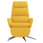 Sillón de relax con reposapiés de tela amarillo mostaza de , Sillones - Ref: Foro24-3097531, Precio: 139,11 €, Descuento: %