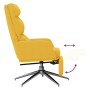 Sillón de relax con reposapiés de tela amarillo mostaza de , Sillones - Ref: Foro24-3097531, Precio: 139,99 €, Descuento: %