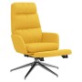 Sillón de relax con reposapiés de tela amarillo mostaza de , Sillones - Ref: Foro24-3097531, Precio: 139,99 €, Descuento: %