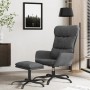 Sillón de relax con taburete tela gris oscuro de , Sillones - Ref: Foro24-3097584, Precio: 165,98 €, Descuento: %