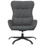 Sillón de relax con taburete tela gris oscuro de , Sillones - Ref: Foro24-3097584, Precio: 164,99 €, Descuento: %