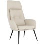 Sillón de relax con taburete tela de microfibra color crema de , Sillones - Ref: Foro24-3097739, Precio: 143,99 €, Descuento: %