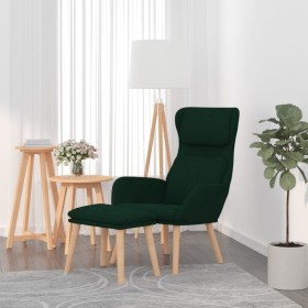 Relaxation armchair with dark green velvet stool by , Armchairs - Ref: Foro24-3097822, Price: 146,99 €, Discount: %