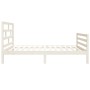 White solid wood single bed frame 90x190 cm by , Beds and slatted bases - Ref: Foro24-3101249, Price: 104,22 €, Discount: %