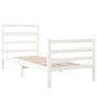 Solid white pine wood bed frame 90x190 cm by , Beds and slatted bases - Ref: Foro24-3103679, Price: 95,94 €, Discount: %