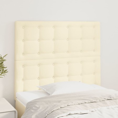 Headboards 2 units cream-colored synthetic leather 100x5x78/88 cm by , Headboards and footboards - Ref: Foro24-3116418, Price...