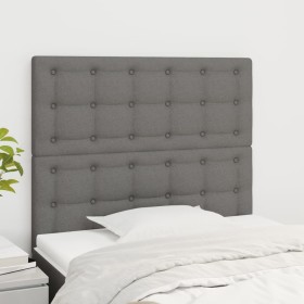 Cabeceros 2 unidades de tela gris oscuro 80x5x78/88 cm de , Cabeceros y pies de cama - Ref: Foro24-3116741, Precio: 67,13 €, ...