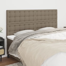 Cabeceros 4 unidades tela gris taupe 80x5x78/88 cm de , Cabeceros y pies de cama - Ref: Foro24-3116776, Precio: 121,99 €, Des...