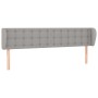 Light gray fabric headboard 163x23x78/88 cm by , Headboards and footboards - Ref: Foro24-3117584, Price: 67,17 €, Discount: %