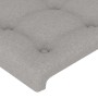 Light gray fabric headboard 163x23x78/88 cm by , Headboards and footboards - Ref: Foro24-3117584, Price: 67,17 €, Discount: %