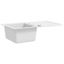 Reversible cream white granite sink with one draining board. by vidaXL, Sinks - Ref: Foro24-141671, Price: 183,65 €, Discount: %