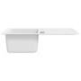 Reversible cream white granite sink with one draining board. by vidaXL, Sinks - Ref: Foro24-141671, Price: 183,65 €, Discount: %