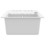 Reversible cream white granite sink with one draining board. by vidaXL, Sinks - Ref: Foro24-141671, Price: 183,65 €, Discount: %