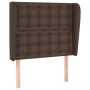 Headboard with brown synthetic leather ears 93x23x118/128 cm by , Headboards and footboards - Ref: Foro24-3118037, Price: 83,...