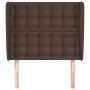 Headboard with brown synthetic leather ears 93x23x118/128 cm by , Headboards and footboards - Ref: Foro24-3118037, Price: 83,...