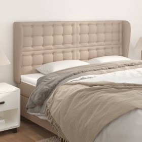 Headboard with ears cappuccino synthetic leather 183x23x118/128 cm by , Headboards and footboards - Ref: Foro24-3118063, Pric...