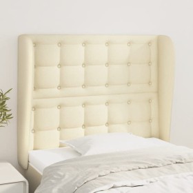 Headboard with cream synthetic leather ears 103x23x118/128cm by , Headboards and footboards - Ref: Foro24-3118042, Price: 82,...