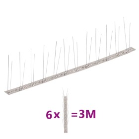 Set of 6 rows of spikes against birds and pigeons 2 rows 3 m by vidaXL, Animal repellents - Ref: Foro24-170234, Price: 21,99 ...