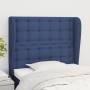 Cabecero con orejas de tela azul 103x23x118/128 cm de , Cabeceros y pies de cama - Ref: Foro24-3118386, Precio: 77,55 €, Desc...