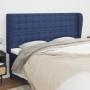 Cabecero con orejas de tela azul 163x23x118/128 cm de , Cabeceros y pies de cama - Ref: Foro24-3118402, Precio: 137,99 €, Des...