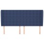 Cabecero con orejas de tela azul 163x23x118/128 cm de , Cabeceros y pies de cama - Ref: Foro24-3118402, Precio: 137,99 €, Des...