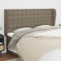 Cabecero con orejas de tela gris taupe 163x23x118/128 cm de , Cabeceros y pies de cama - Ref: Foro24-3118400, Precio: 137,95 ...