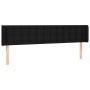 Cabecero de tela negro 203x16x78/88 cm de , Cabeceros y pies de cama - Ref: Foro24-3119226, Precio: 76,71 €, Descuento: %